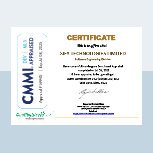 Sify-CMMI-V2.0-ML-5-Certificate-2022