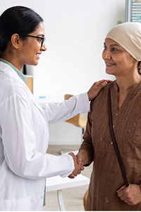 Doctor reassuring a patient